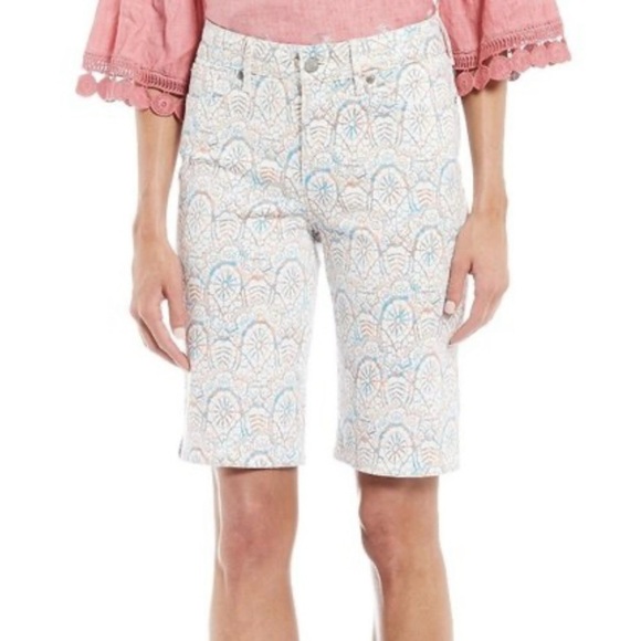 NYDJ Pants - NYDJ Briella Denim Bermuda Shorts Sz 22W Dreamcatcher Print Lift Tuck 5 Pocket